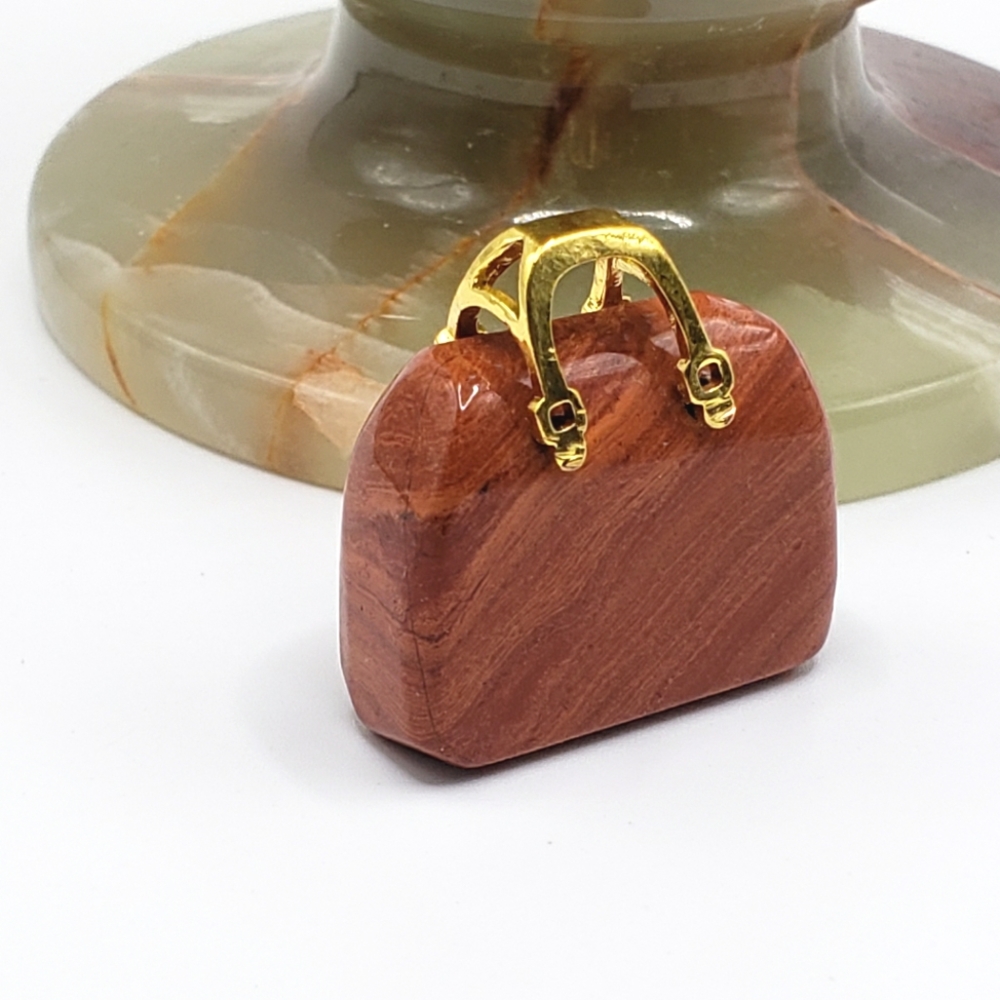 NEW Natural Crystal Handbag Purse Necklace Pendant